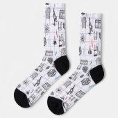 Science Chemistry Scientist Pattern ソックス (左)