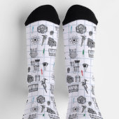 Science Chemistry Scientist Pattern ソックス (上部)