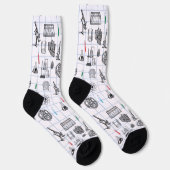 Science Chemistry Scientist Pattern ソックス (右)