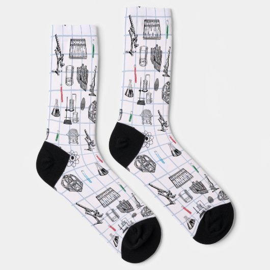 Science Chemistry Scientist Pattern ソックス (右)