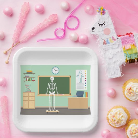 Science Class Skeleton ペーパープレート (パーティー)