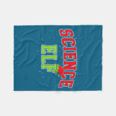 Science Elf Christmas Family Matching Group Xmas S フリースブランケット (正面(横))