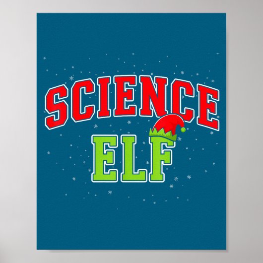 Science Elf Christmas Family Matching Group Xmas S ポスター (正面)