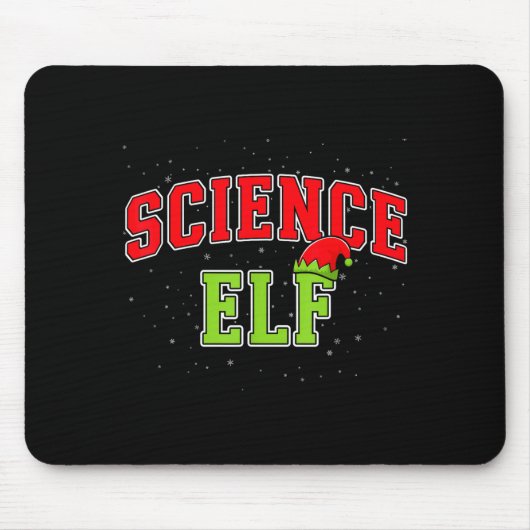 Science Elf Christmas Family Matching Group Xmas S マウスパッド (正面)