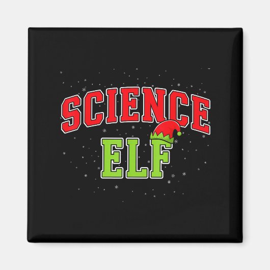 Science Elf Christmas Family Matching Group Xmas S マグネット (正面)