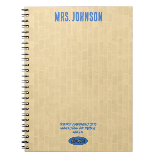 Science Empowers Understanding Natural World ノートブック (正面)