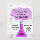 Science Experiment Birthday Invitation 招待状 (正面)