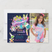 Science Experiment Invitation with photo 招待状 (正面)