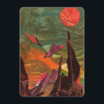 Science fiction "Fire" alien life forms in flight エンクロージャーカード<br><div class="desc">The images on these Zazzle products in my "Other Other Other Moons" store are works of pure imagination. They are usually made of snippets of acrylic ink paintings that simply didn't turn out. I cut and glue as my imagination is stimulated by the colors, textures, and shapes available. Usually, the...</div>