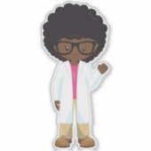 Science Girl、African American Girl、Scientist シール (正面)
