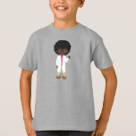 Science Girl、African American Girl、Scientist Tシャツ<br><div class="desc">可愛くておもしろい、そしてアフリカ系アメリカ人の女の子がラボコートとメガネを着て可愛らしいデザイン。トレンディーモダンギフト、あなたの人生の科学の恋人に最適。</div>