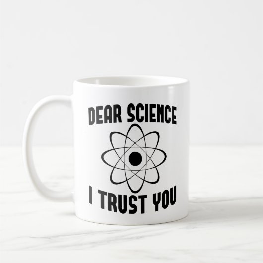 Science I Trust 親愛 You – 物理おもしろい先生 コーヒーマグカップ (左)