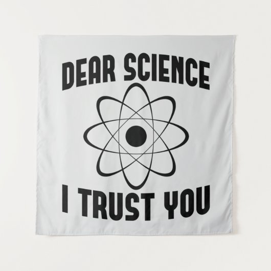 Science I Trust 親愛 You – 物理おもしろい先生 タペストリー (正面)