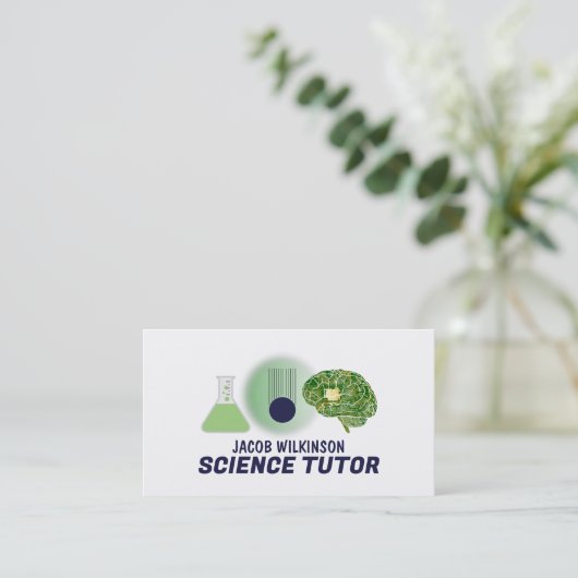 Science Icons, Science Tutor,先生 名刺 (スタンド正面)
