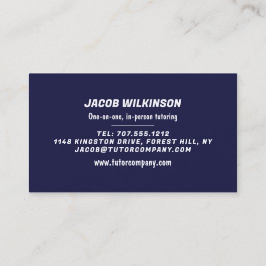 Science Icons, Science Tutor,先生 名刺 (裏面)