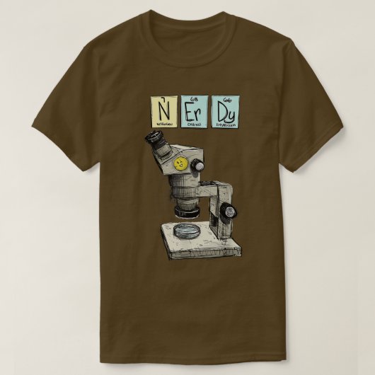 Science is Cool, Science, Nerd, Nerdy, Microscope Tシャツ (デザイン正面)