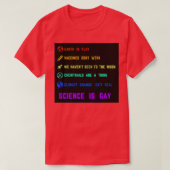 Science is gay  tシャツ (デザイン正面)