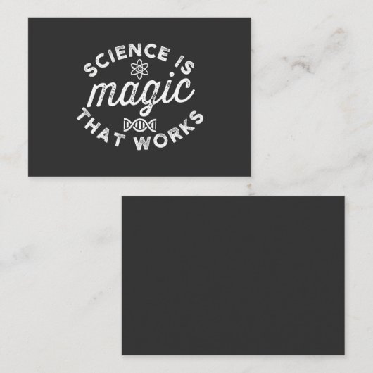 SCIENCE IS MAGIC THAT WORKS 名刺 (正面/裏面)
