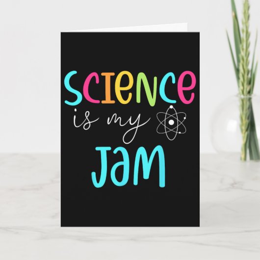 Science Is My Jam かわいい理科の先生への感謝ギフト カード (正面)