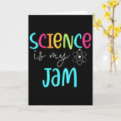 Science Is My Jam かわいい理科の先生への感謝ギフト カード (黄色い花)