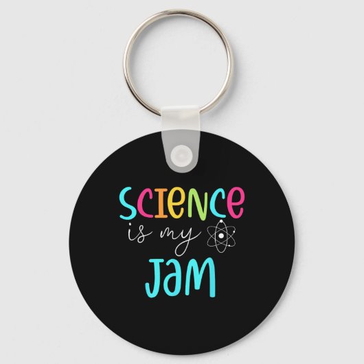 Science Is My Jam かわいい理科の先生への感謝 キーホルダー (正面)