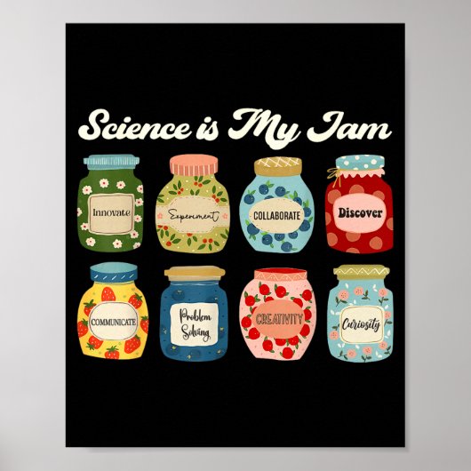 Science Is My Jam Teacher Shirt Stem Student Educa ポスター (正面)