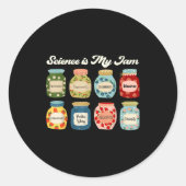 Science Is My Jam Teacher Shirt Stem Student Educa ラウンドシール (正面)