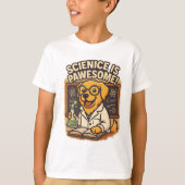 Science Is Pawesome - Dog Scientist Tシャツ (正面)