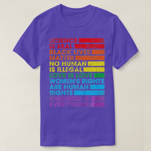 Science is Real Black Lives Matter Pride Month (36 Tシャツ (デザイン正面)