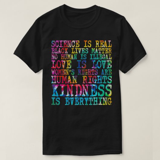 Science is Real Black Lives Matter Pride Month (46 Tシャツ (デザイン正面)