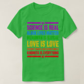 Science is Real Black Lives Matter Pride Month Tシャツ (デザイン正面)