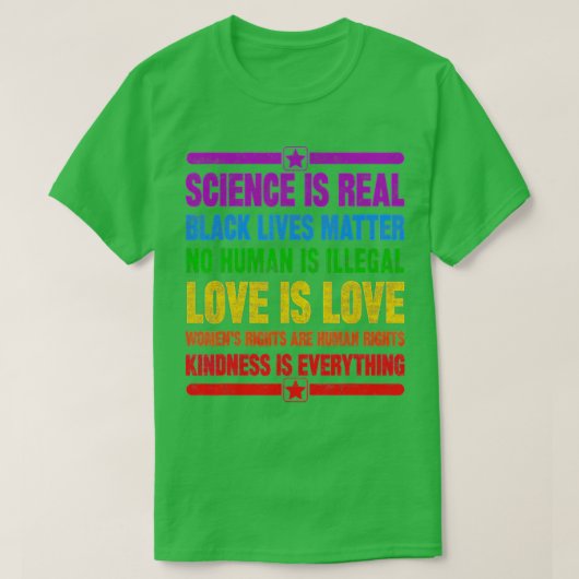Science is Real Black Lives Matter Pride Month Tシャツ (デザイン正面)