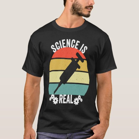 Science Is Real   Pro Immunisation Pro Vaccine Tシャツ (正面)