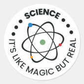 Science It's Like Magic, but Real | Funny Science ラウンドシール (正面)