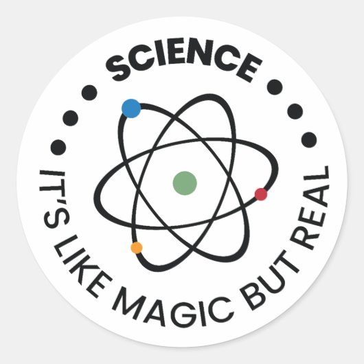 Science It's Like Magic, but Real | Funny Science ラウンドシール (正面)