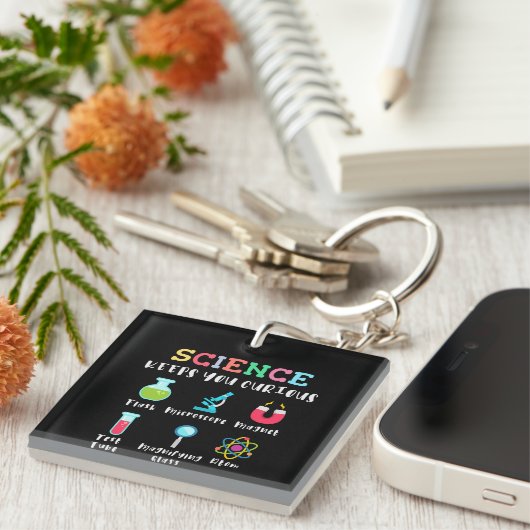 Science keeps you curious キーホルダー (正面右)