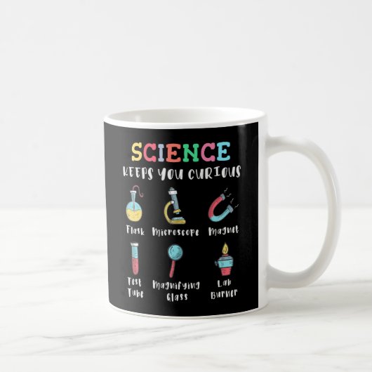 Science keeps you curious コーヒーマグカップ (右)