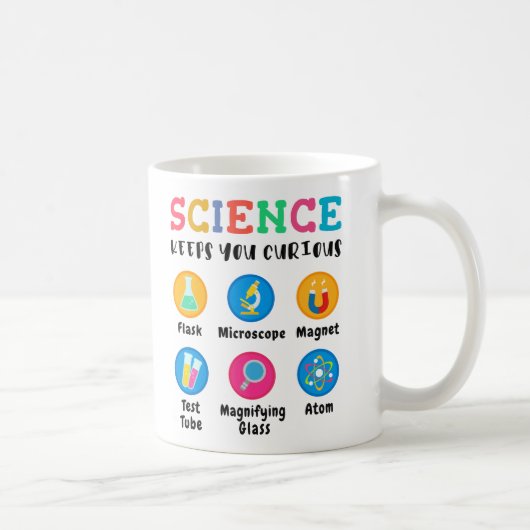 Science keeps you curious コーヒーマグカップ (右)