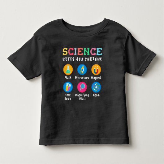 Science keeps you curious トドラーTシャツ (正面)
