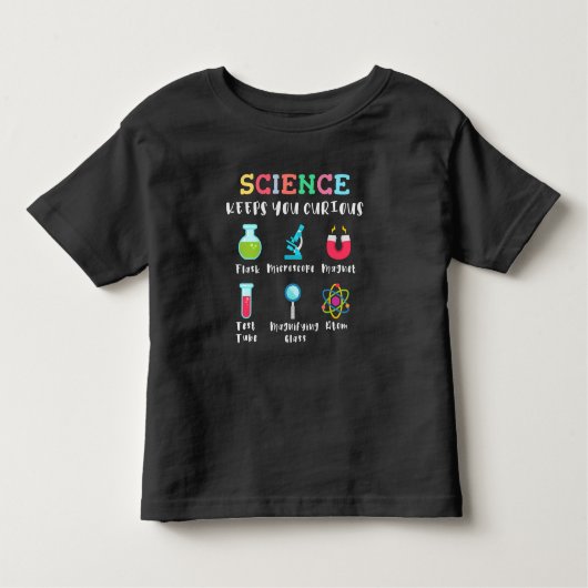 Science keeps you curious トドラーTシャツ (正面)