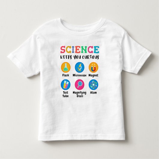 Science keeps you curious トドラーTシャツ (正面)