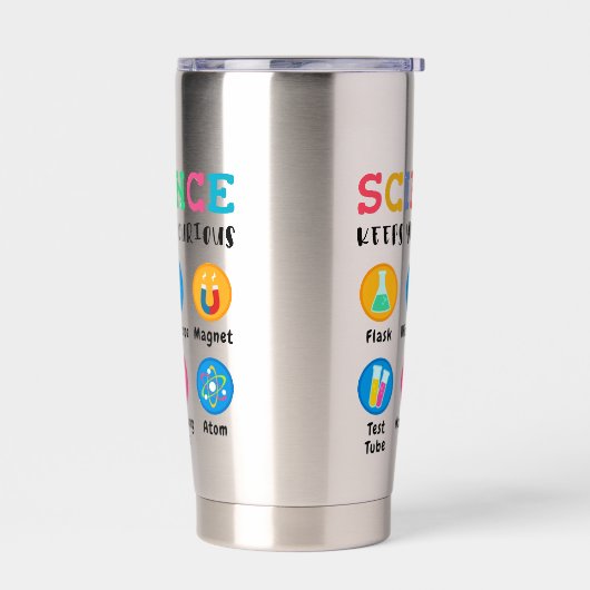 Science keeps you curious 保温保冷タンブラー (左面)