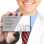 Science Labテーマ名刺 名刺<br><div class="desc">ラボのテスト用ガラス製品とクラシック名刺のレイアウトで作成された、科学研究所テーマの名刺テンプレート。医療テストラボ、系図学サービス、科学テストラボ向け。</div>