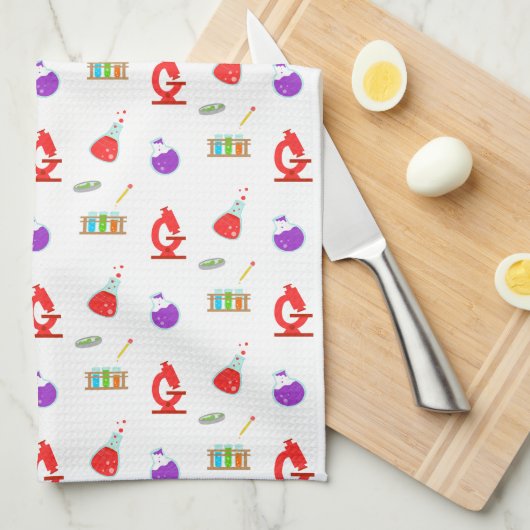 Science Labパターン キッチンタオル (四つ折り)