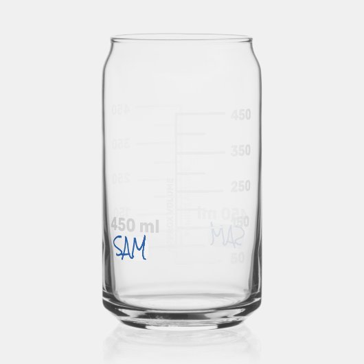 Science Lab Beaker パーソナライズされた Glass Chemistry ガラス缶 (正面)