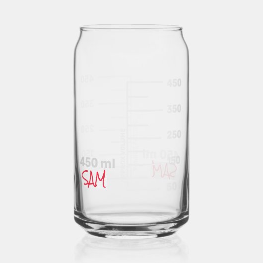 Science Lab Beaker パーソナライズされた Glass Chemistry ガラス缶 (正面)