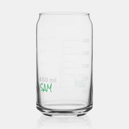 Science Lab Beaker パーソナライズされた Glass Chemistry ガラス缶 (正面)