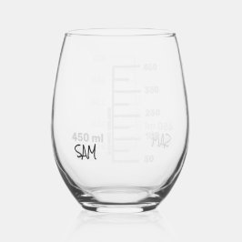 Science Lab Beaker パーソナライズされた Glass Chemistry ステムなしワイングラス