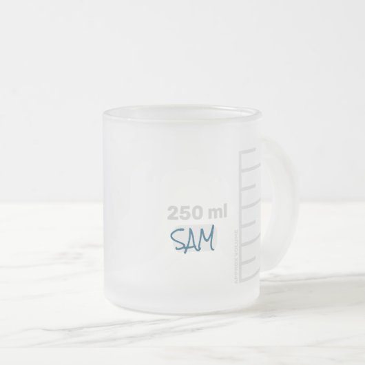 Science Lab Beaker Personalized Mug フロストグラスマグカップ (正面右)