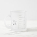 Science Lab Beaker Personalized Mug フロストグラスマグカップ<br><div class="desc">君の人生の科学愛好者のために。この10オズのマグは、目盛り付きの実験室用ガラス製品のように作られ、同じ大きさのビーカー250ml用です。ラボの設定と同様に、イニシャルや名前を使用してカスタマイズすることもできます。デザインは前後に繰り返される。素晴らしアイディア先生!</div>